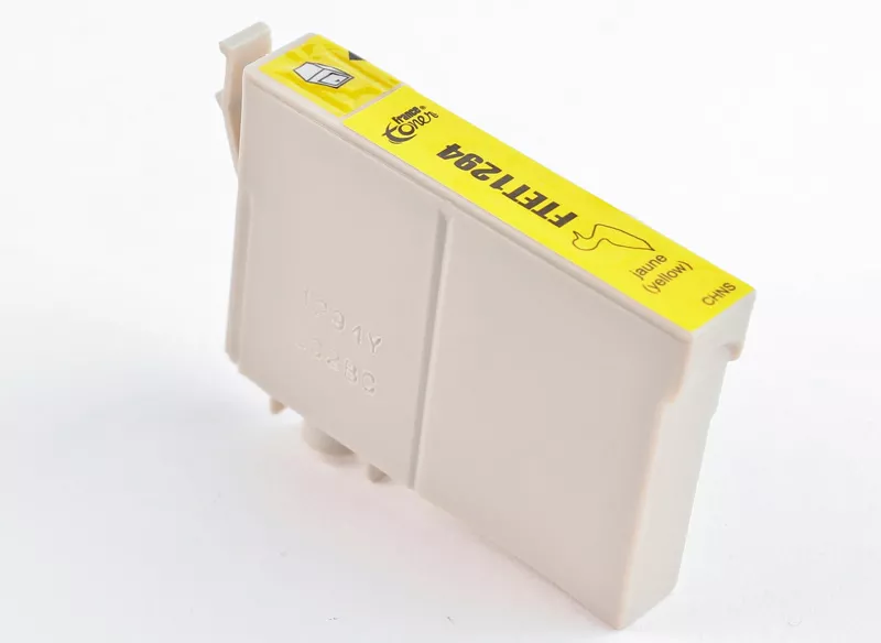 Cartouche d'encre FranceToner équivalent à EPSON T1294 Série Pomme (C13T12944012) - JAUNE - Format XL