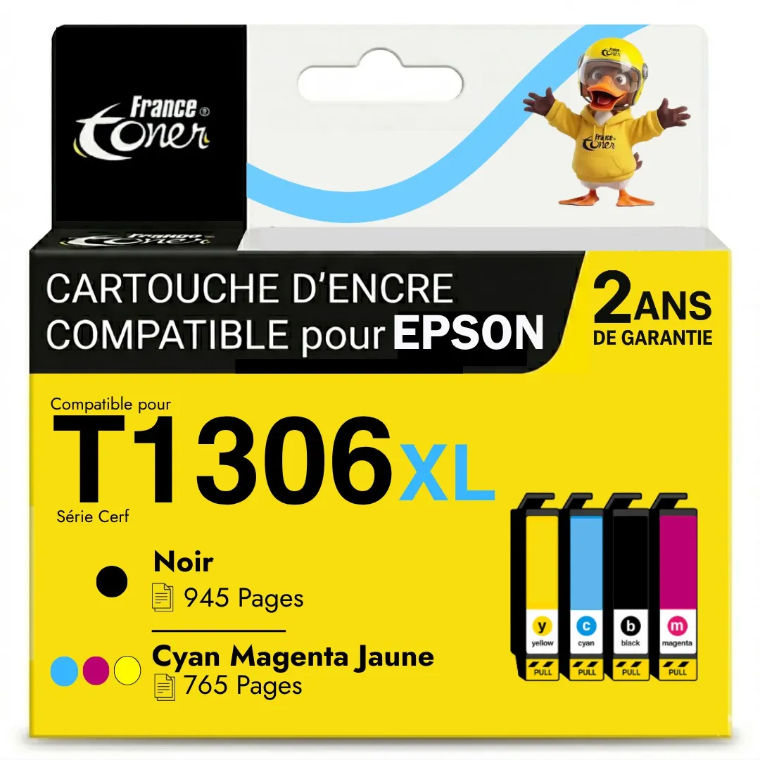 Pack de 4 cartouches d'encre compatibles France...