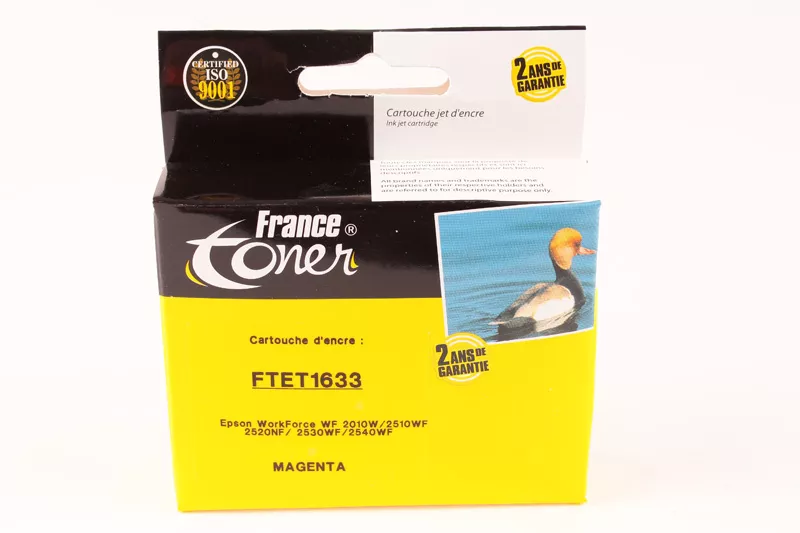 Cartouche d'encre FranceToner équivalent à EPSON 16XL Série stylo plume (C13T16334010) - MAGENTA (rouge) - Format XL