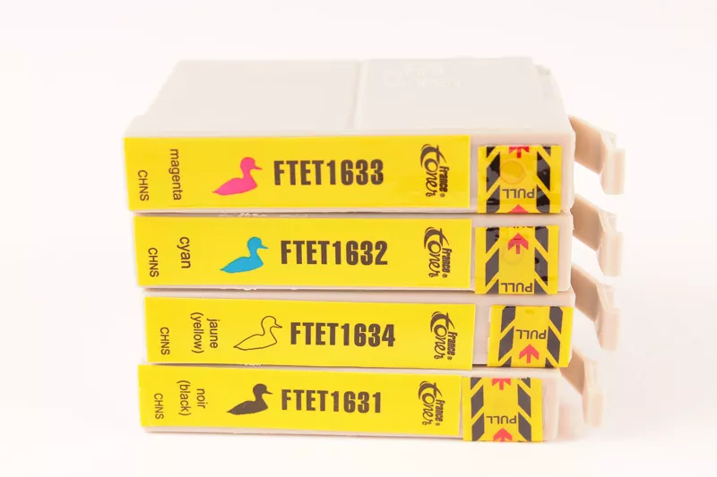 Pack de 4 cartouches d'encre FranceToner équivalent à EPSON 16XL Série stylo plume (C13T16364010) - 4 COULEURS - Format XL