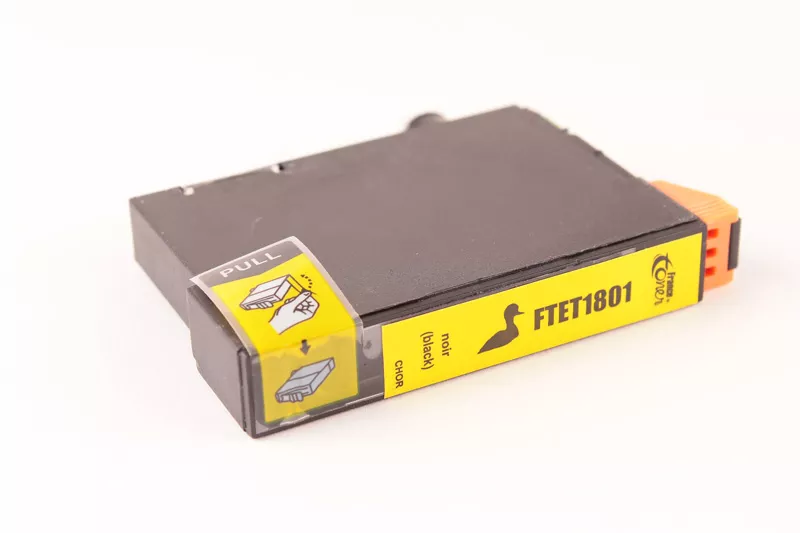 Cartouche d'encre FranceToner équivalent à EPSON 18 Série Pâquerette (C13T18014010) - NOIR - Format Standard