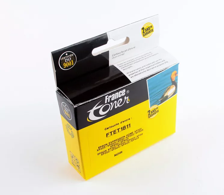 Cartouche d'encre FranceToner équivalent à EPSON 18XL Série Pâquerette (C13T18114010) - NOIR - Format XL
