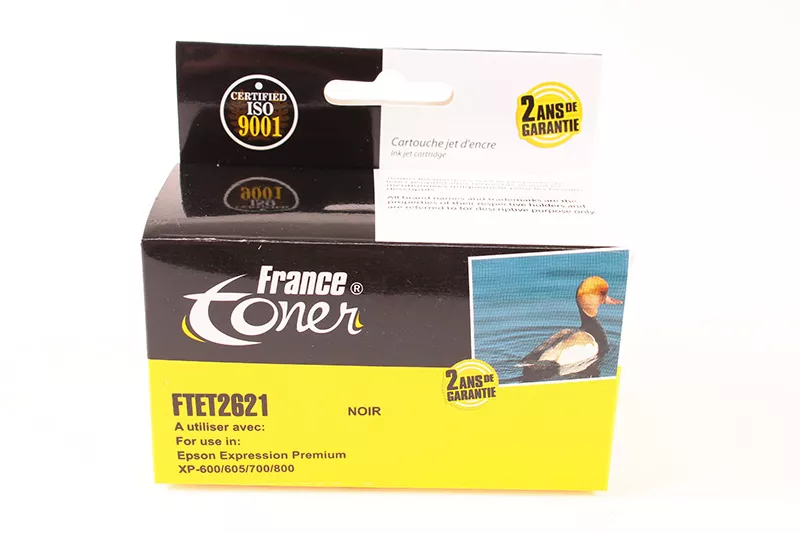 Cartouche d'encre FranceToner équivalent à EPSON 26XL Série Ours Polaire (C13T26214012) - NOIR - Format XL