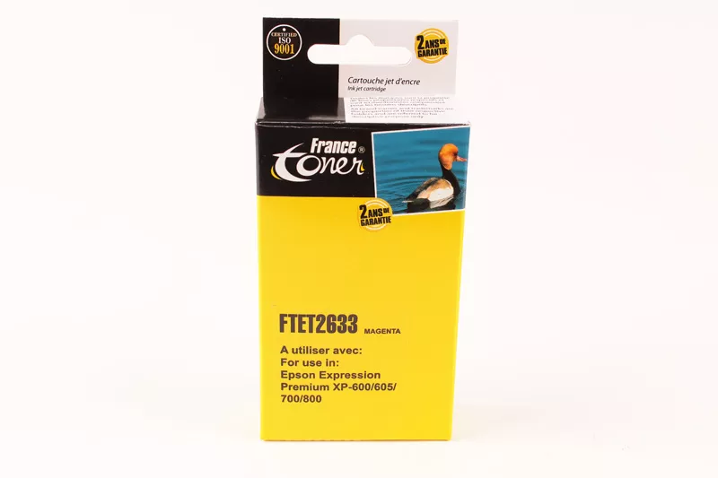 Cartouche d'encre FranceToner équivalent à EPSON 26XL Série Ours Polaire (C13T26334010) - MAGENTA (rouge) - Format XL