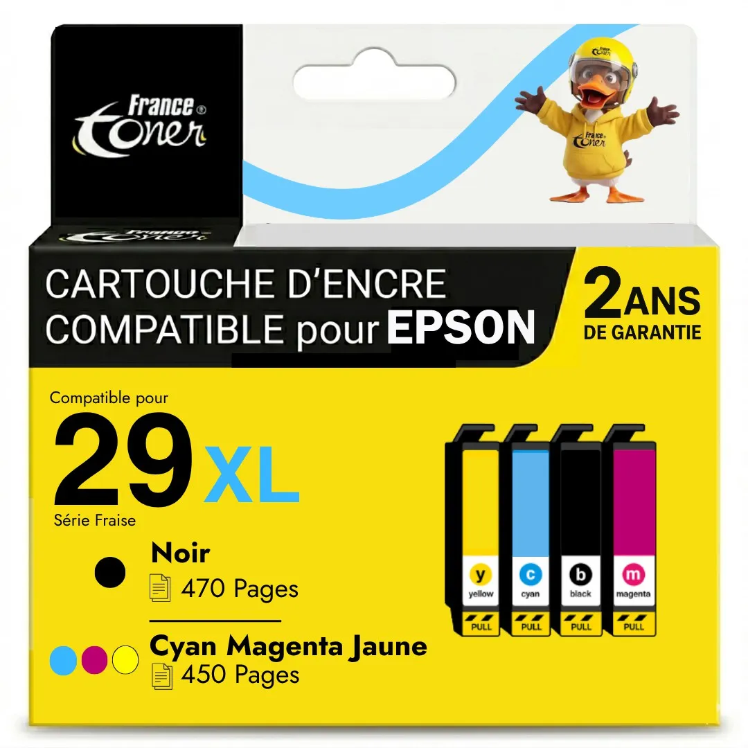 Pack de 4 cartouches d'encre compatibles France...