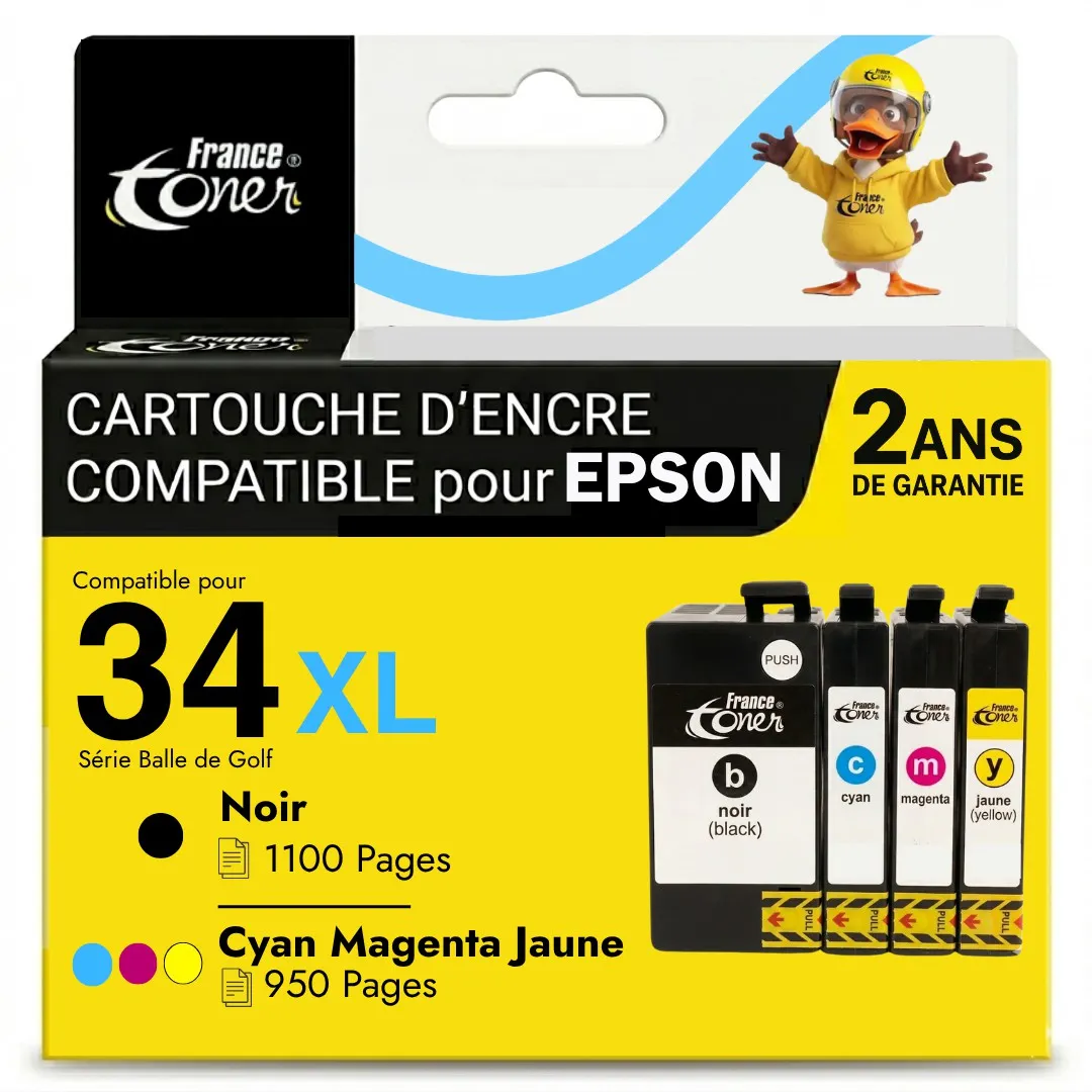 Pack de 4 cartouches d'encre compatibles France...