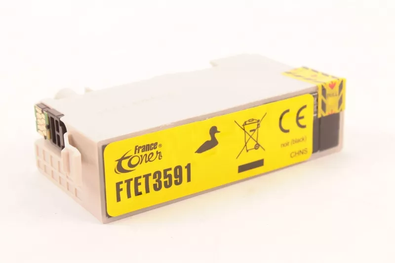Cartouche d'encre FranceToner équivalent à EPSON 35XL série cadenas (C13T35914010) - NOIR - Format XL