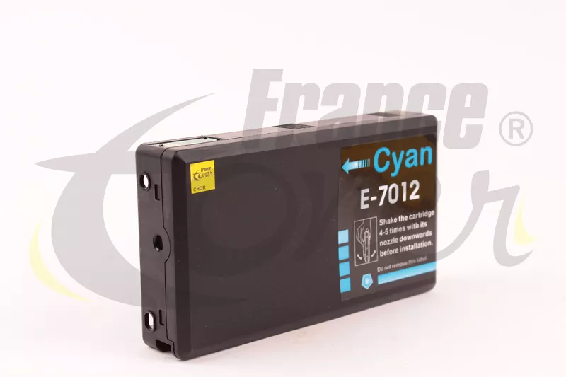 Cartouche d'encre FranceToner équivalent à EPSON T7012 série pyramide (C13T70124010) - CYAN (bleu) - Format XXL