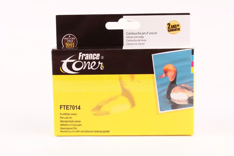 Cartouche d'encre FranceToner équivalent à EPSON T7014 série pyramide (C13T70144010) - JAUNE - Format XXL
