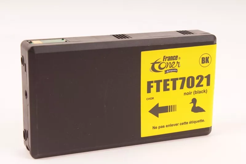 Cartouche d'encre FranceToner équivalent à EPSON T7021 série Tour Eiffel (C13T70214010) - NOIR - Format XL