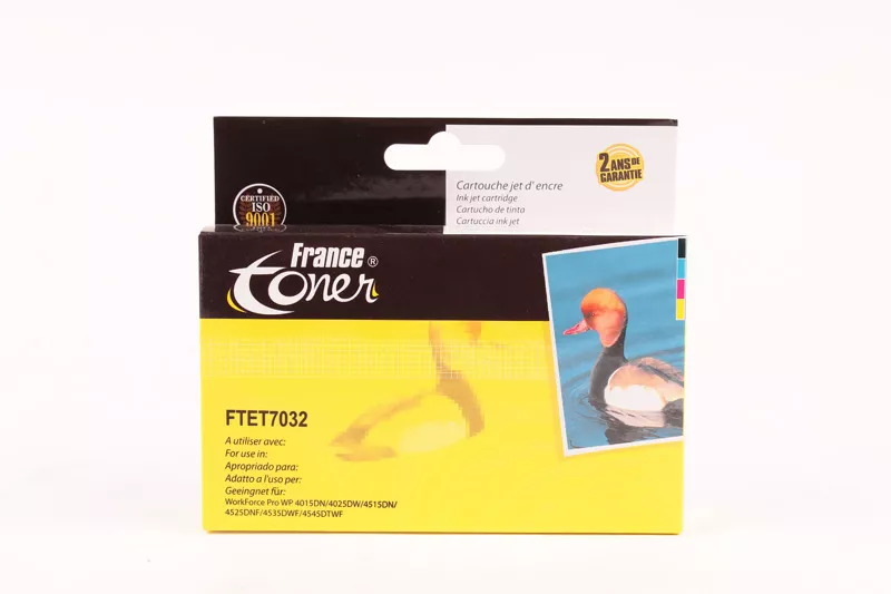 Cartouche d'encre FranceToner équivalent à EPSON série Big Ben (C13T70324010) - CYAN (bleu)