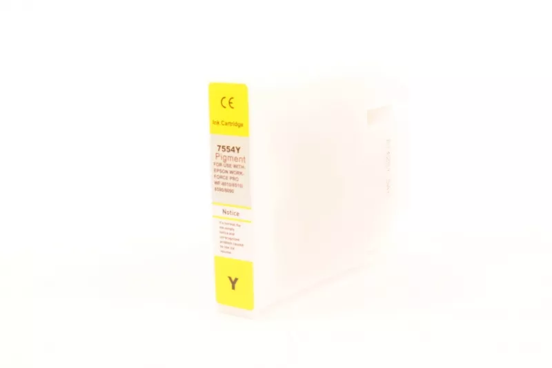 Cartouche d'encre FranceToner équivalent à EPSON T7554 (C13T755440) - JAUNE - Format XL