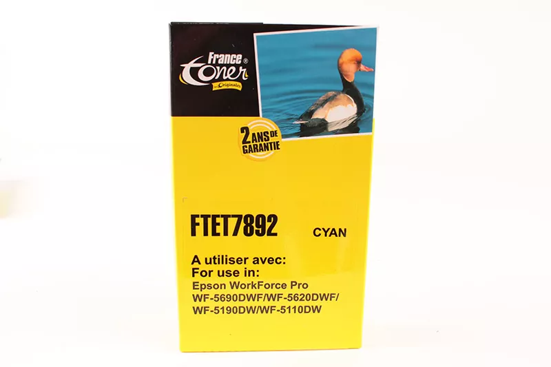 Cartouche d'encre FranceToner équivalent à EPSON T7892 (C13T789240) - CYAN (bleu) - Format XXL