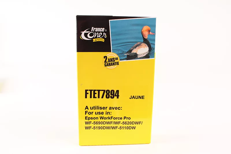 Cartouche d'encre FranceToner équivalent à EPSON T7894 (C13T789440) - JAUNE - Format XXL