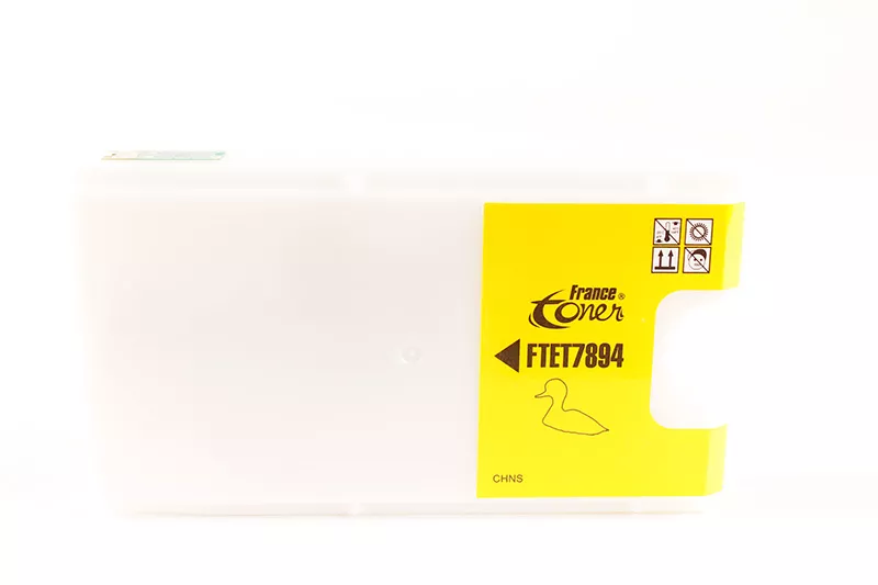 Cartouche d'encre FranceToner équivalent à EPSON T7894 (C13T789440) - JAUNE - Format XXL