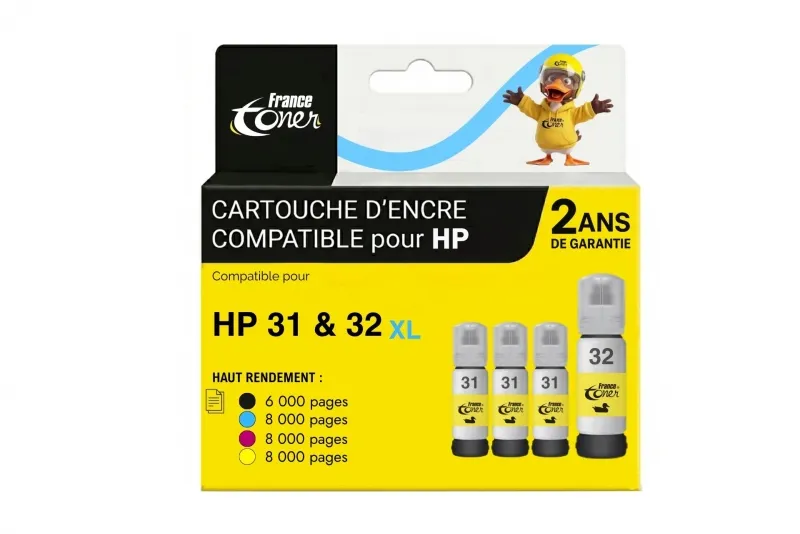 Recharge Encre FranceToner équivalent à HP 32XL...