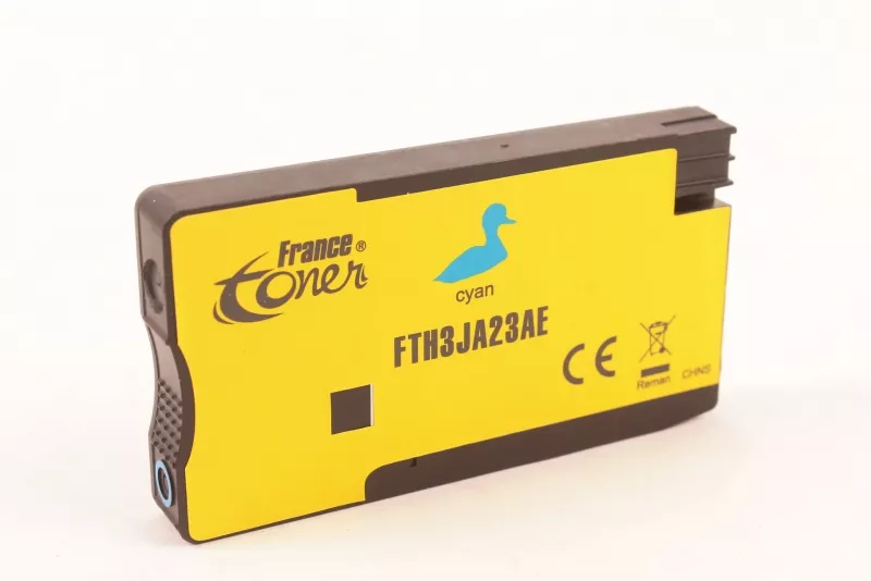 Cartouche d'encre FranceToner équivalent à HP 963 (3JA23AE) - CYAN (bleu) - Format Standard