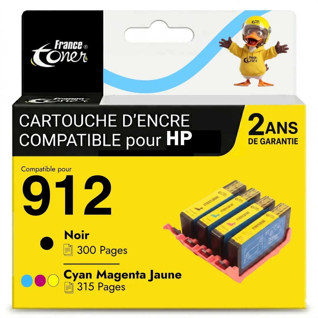 Pack de 4 cartouches d'encre compatibles France...