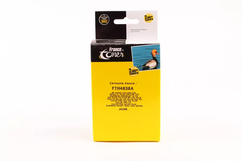 Cartouche d'encre FranceToner équivalent à HP 11 (C4838A) - JAUNE - Format Standard