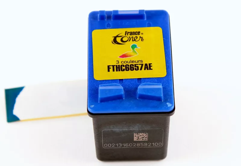 Cartouche d'encre FranceToner équivalent à HP 57 (C6657AE) - 3 COULEURS - Format Standard
