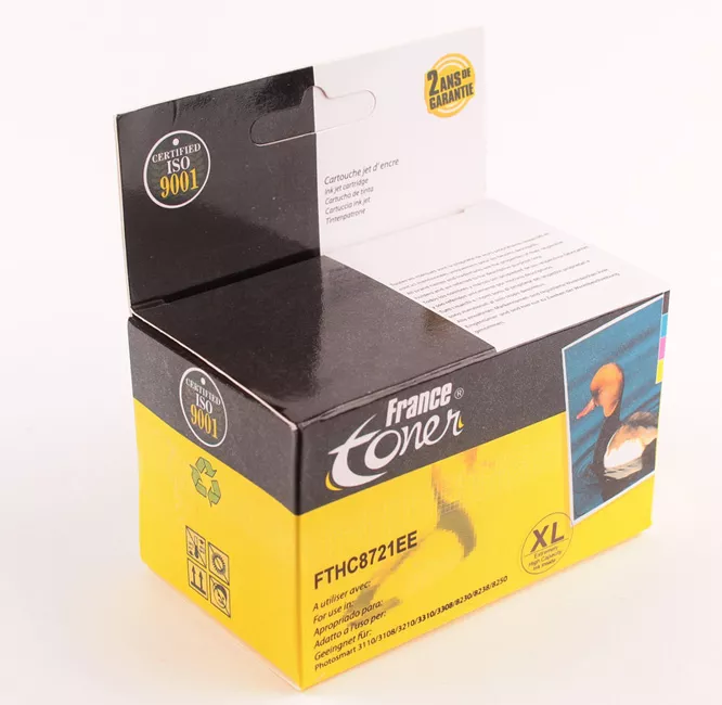 Cartouche d'encre FranceToner équivalent à HP 363 (C8721EE) - NOIR - Format Standard