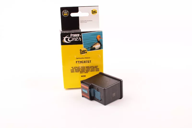 Cartouche d'encre FranceToner équivalent à HP 27 (C8727AE) - NOIR - Format Standard