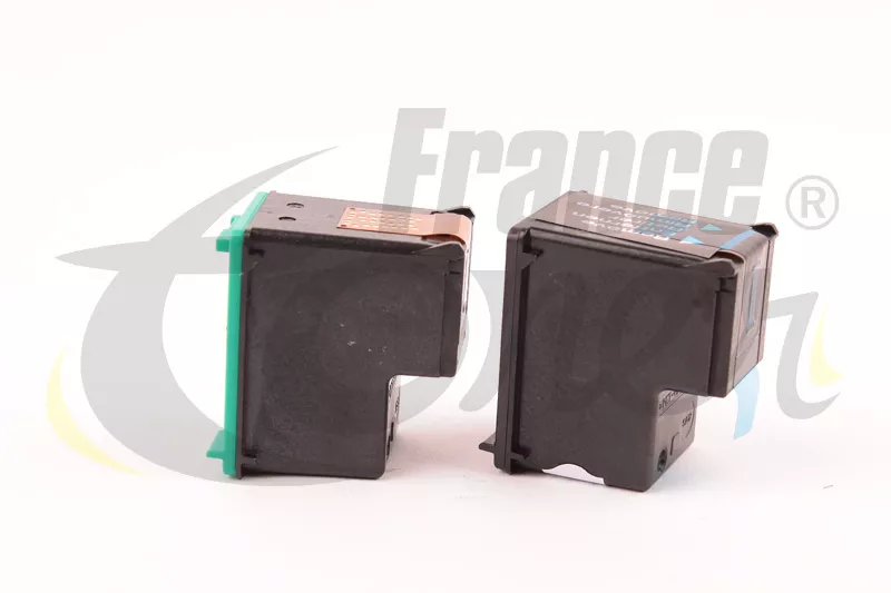 Pack de 2 cartouches d'encre FranceToner équivalent à HP 338 343 (C8765EE-C8766EE) - 4 COULEURS - Format Standard