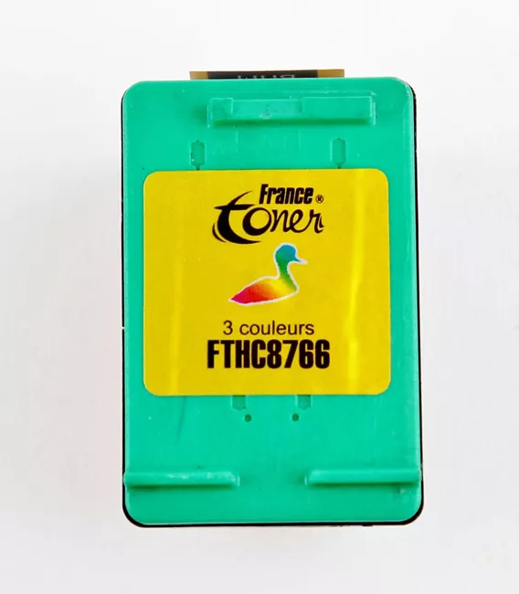 Cartouche d'encre FranceToner équivalent à HP 343 (C8766EE) - 3 COULEURS - Format Standard