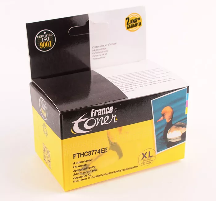 Cartouche d'encre FranceToner équivalent à HP 363 (C8774EE) - CYAN CLAIR - Format XL