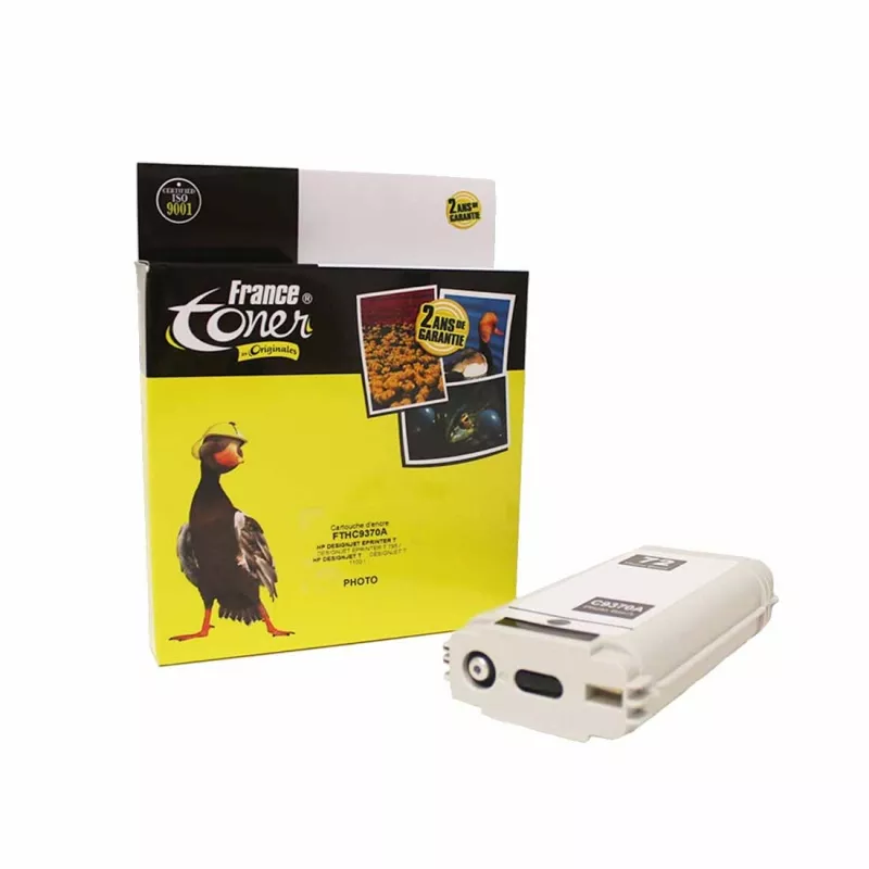 Cartouche d'encre FranceToner équivalent à HP 72 (C9370A) - NOIR PHOTO - Format Standard