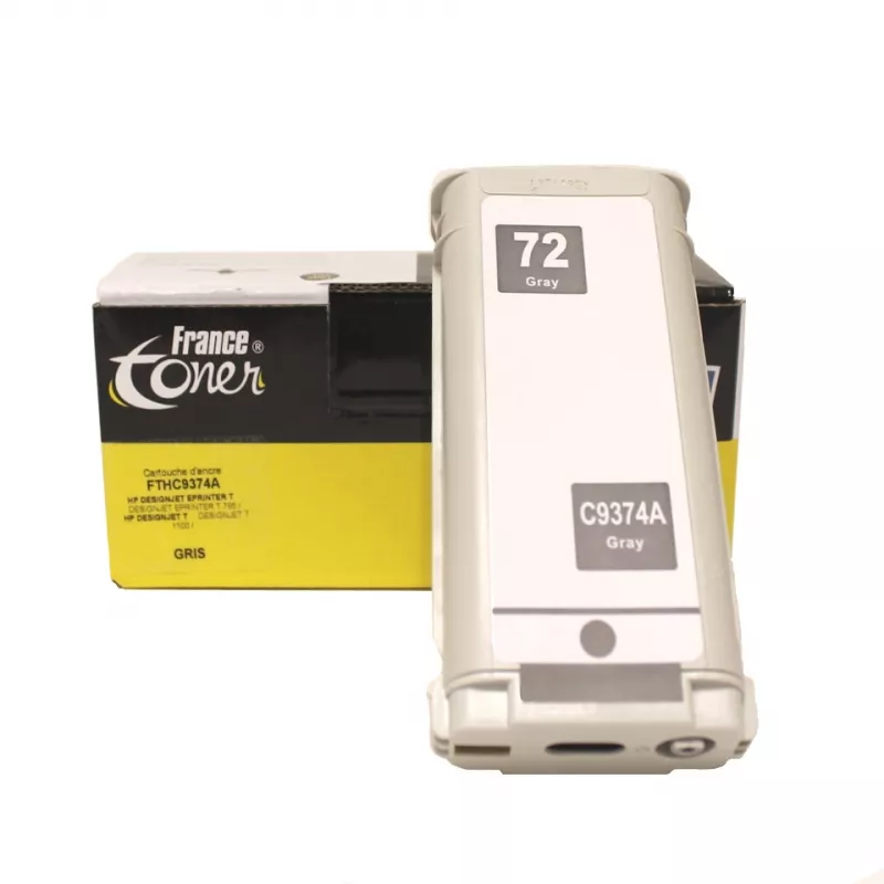 Cartouche d'encre FranceToner équivalent à HP 72 (C9374A) - GRIS - Format Standard