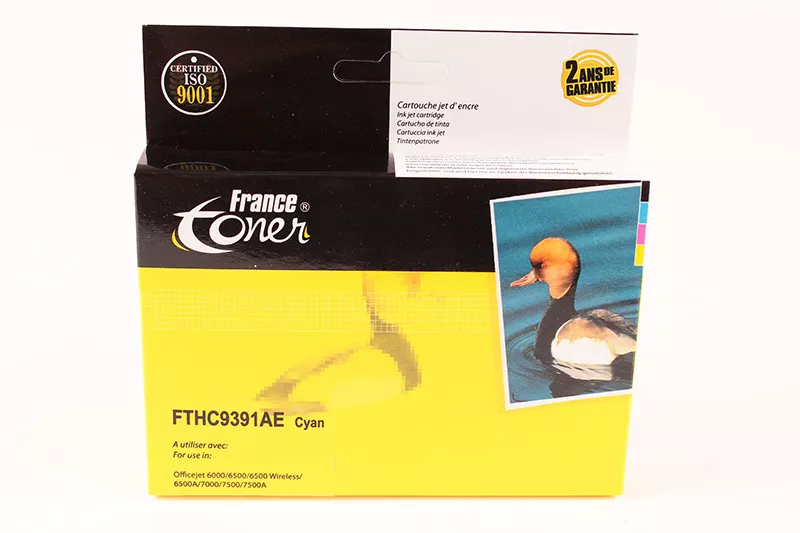 Cartouche d'encre FranceToner équivalent à HP 88XL (C9391AE) - CYAN (bleu) - Format XL