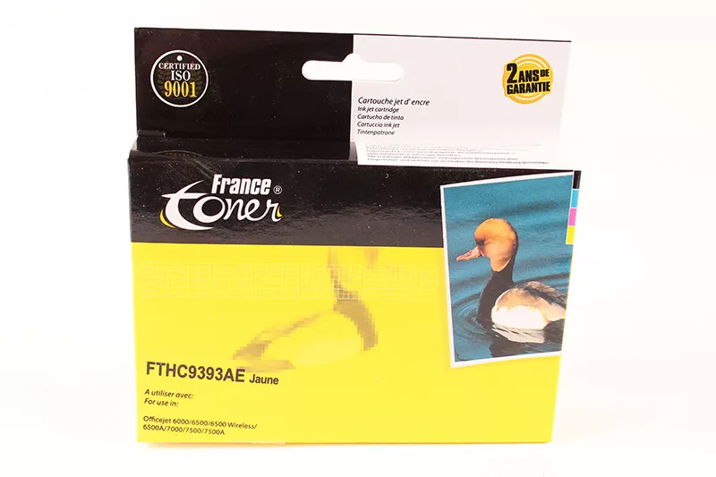 Cartouche d'encre FranceToner équivalent à HP 88XL (C9393AE) - JAUNE - Format XL