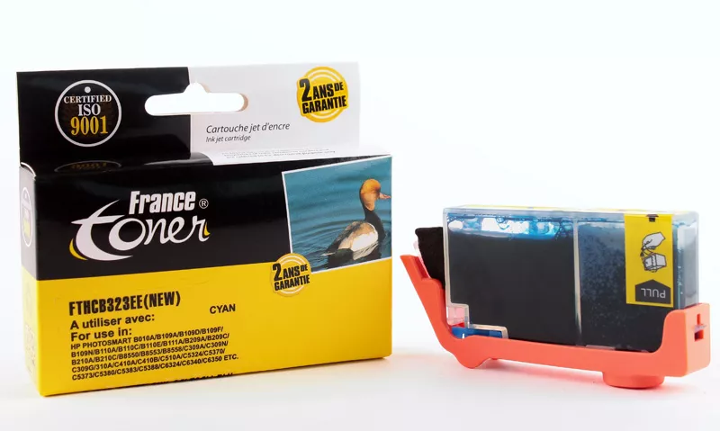 Cartouche d'encre FranceToner équivalent à HP 364XL (CB323EE) - CYAN (bleu) - Format XL