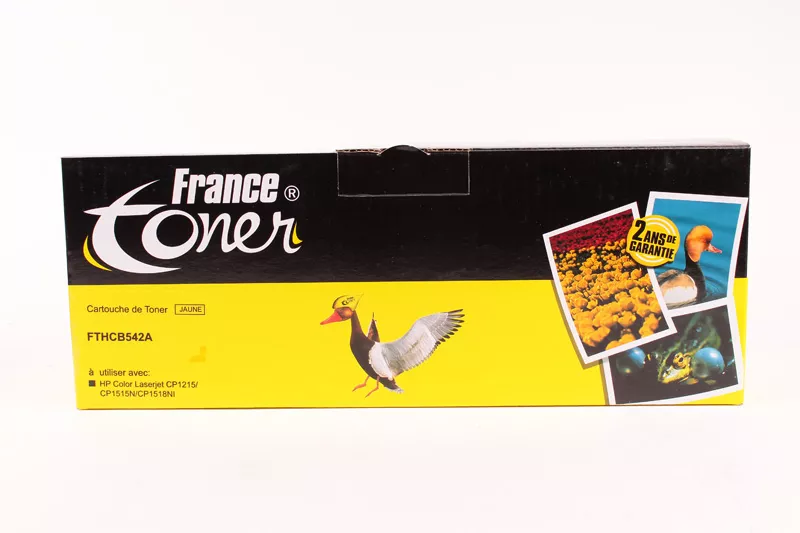Toner FranceToner équivalent à HP 125A (CB542A) - JAUNE - Format Standard