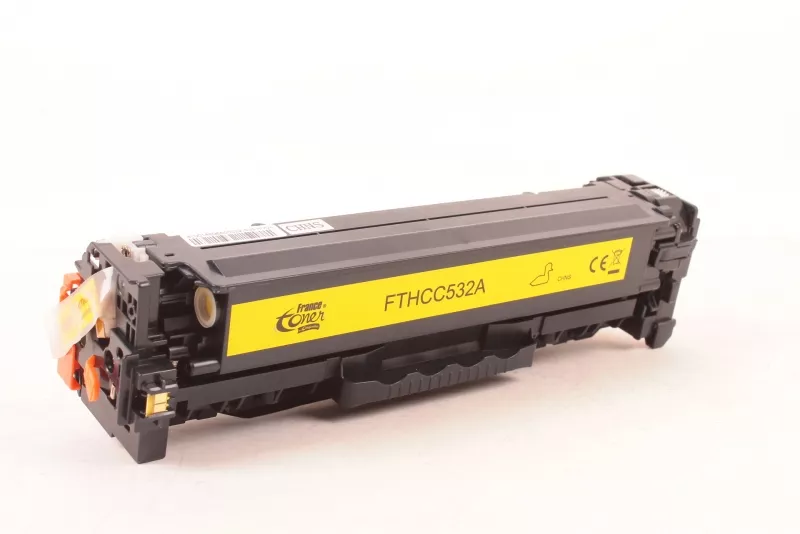 Toner FranceToner équivalent à HP 304A (CC532A) - JAUNE - Format Standard