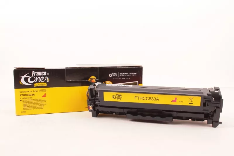 Toner FranceToner équivalent à HP 304A (CC533A) - MAGENTA (rouge) - Format Standard