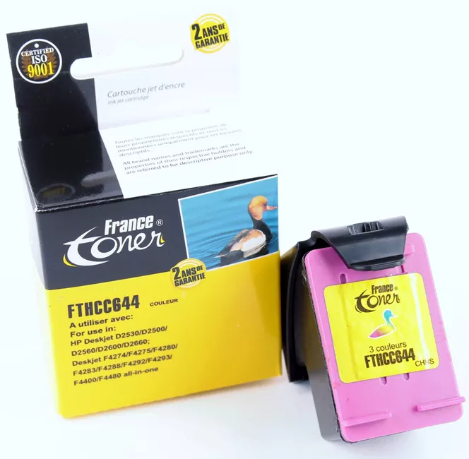 Cartouche d'encre FranceToner équivalent à HP 300XL (CC644EE) - 3 COULEURS - Format XL