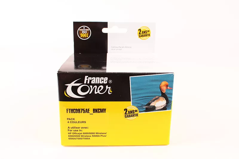 Pack de 4 cartouches d'encre FranceToner équivalent à HP 920 (C2N92AE) - 4 COULEURS - Format XL