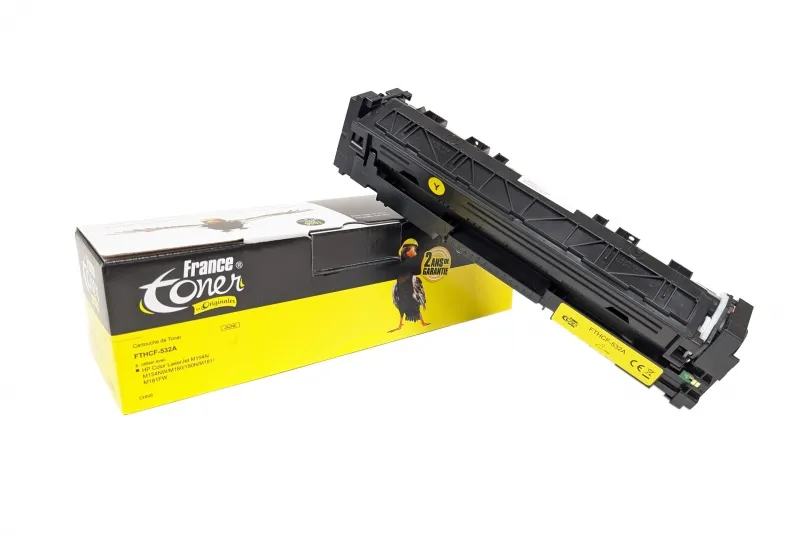 Toner FranceToner équivalent à HP 205A (CF532A) - JAUNE - Format Standard