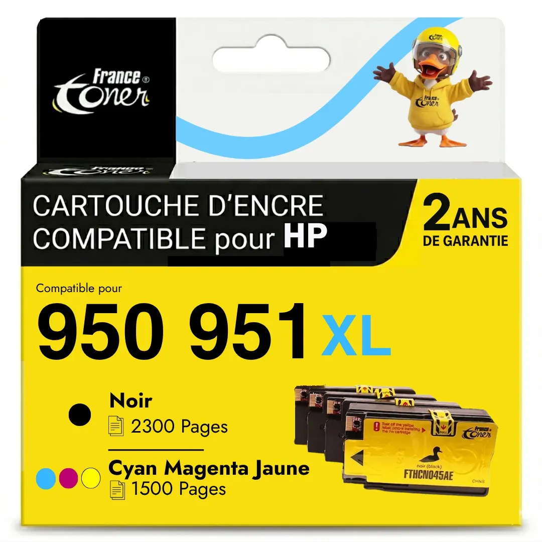 Pack de 4 cartouches d'encre compatibles France...