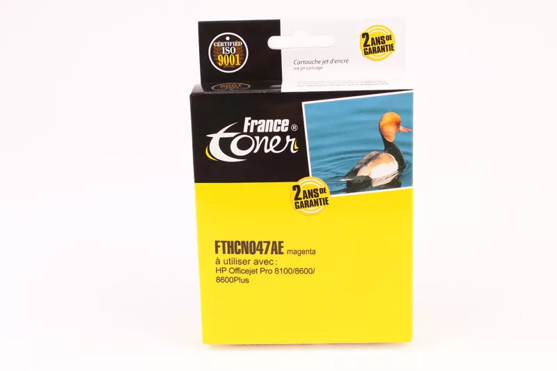 Cartouche d'encre FranceToner équivalent à HP 951XL (CN047AE) - MAGENTA (rouge) - Format XL