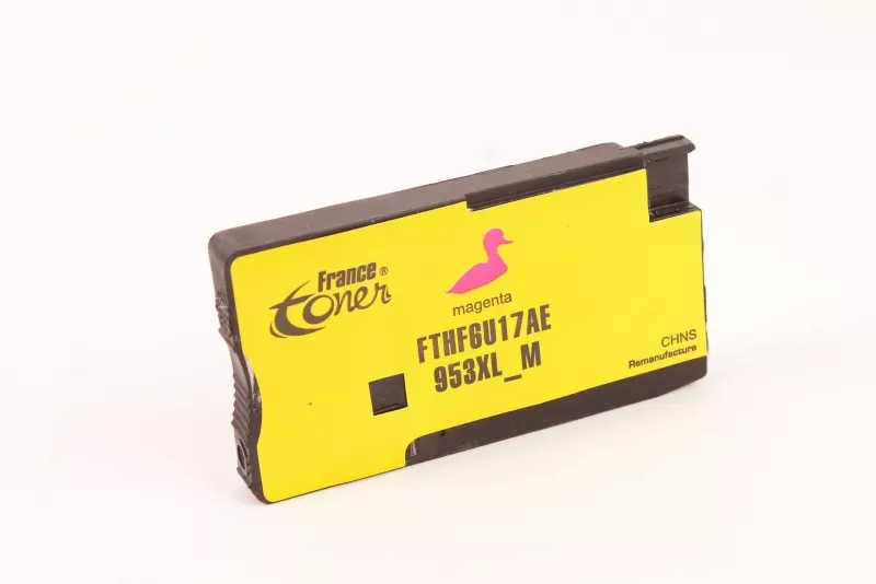 Cartouche d'encre FranceToner équivalent à HP 953XL (F6U17AE) - MAGENTA (rouge) - Format XL