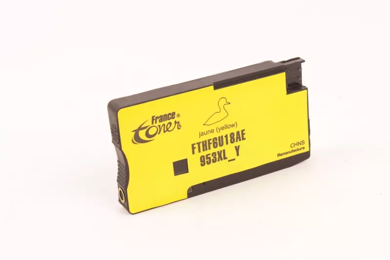 Cartouche d'encre FranceToner équivalent à HP 953XL (F6U18AE) - JAUNE - Format XL