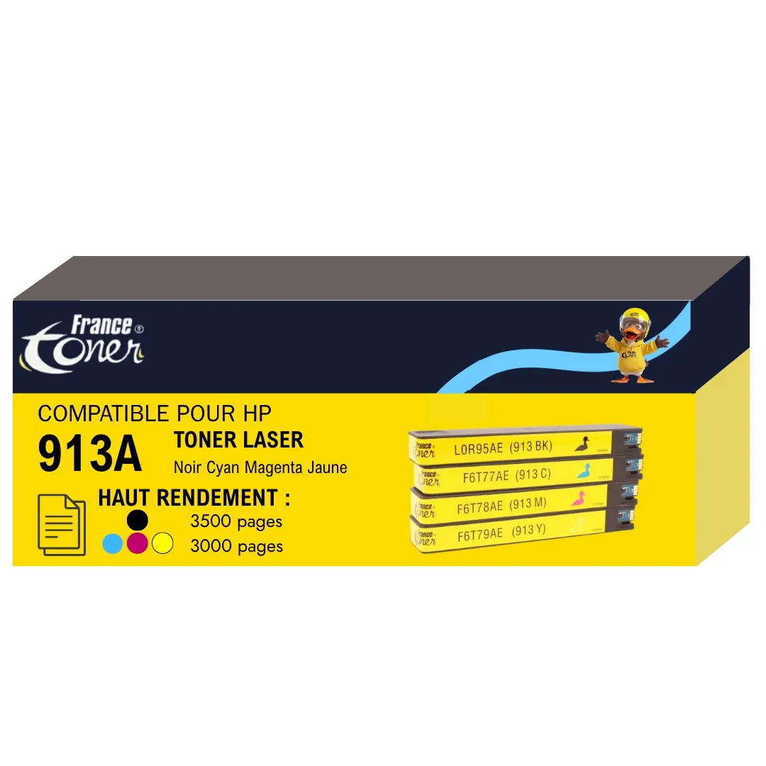 Pack de 4 cartouches d'encre FranceToner équiva...