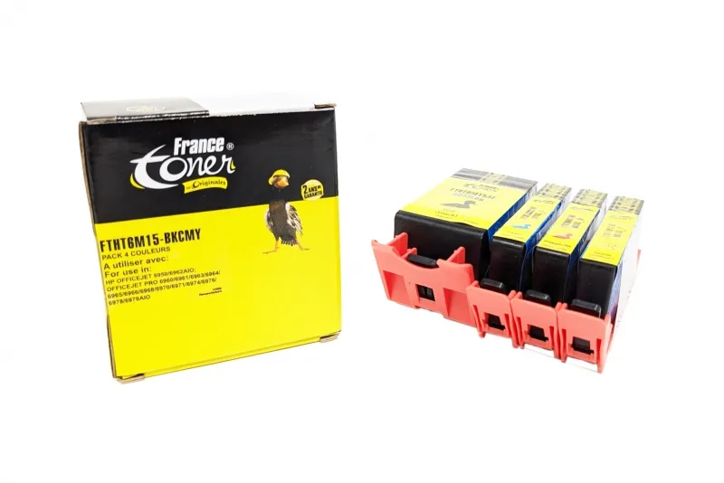 Pack de 4 cartouches d'encre compatibles France...