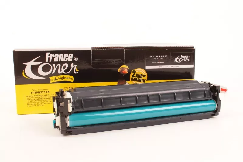 Toner FranceToner équivalent à HP 207X (W2211X) - CYAN (bleu) - Format XL