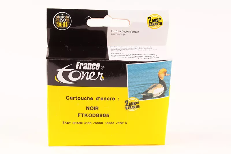 Cartouche d'encre FranceToner équivalent à KODAK 8965 - NOIR - Format Standard