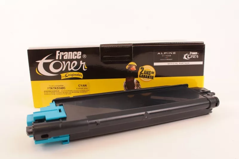 Toner FranceToner équivalent à KYOCERA TK-5140C (1T02NRCNL0) - CYAN (bleu) - Format Standard