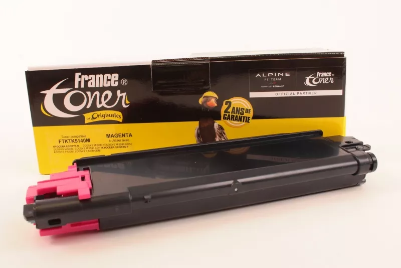Toner FranceToner équivalent à KYOCERA TK-5140M (1T02NRBNL0) - MAGENTA (rouge) - Format Standard